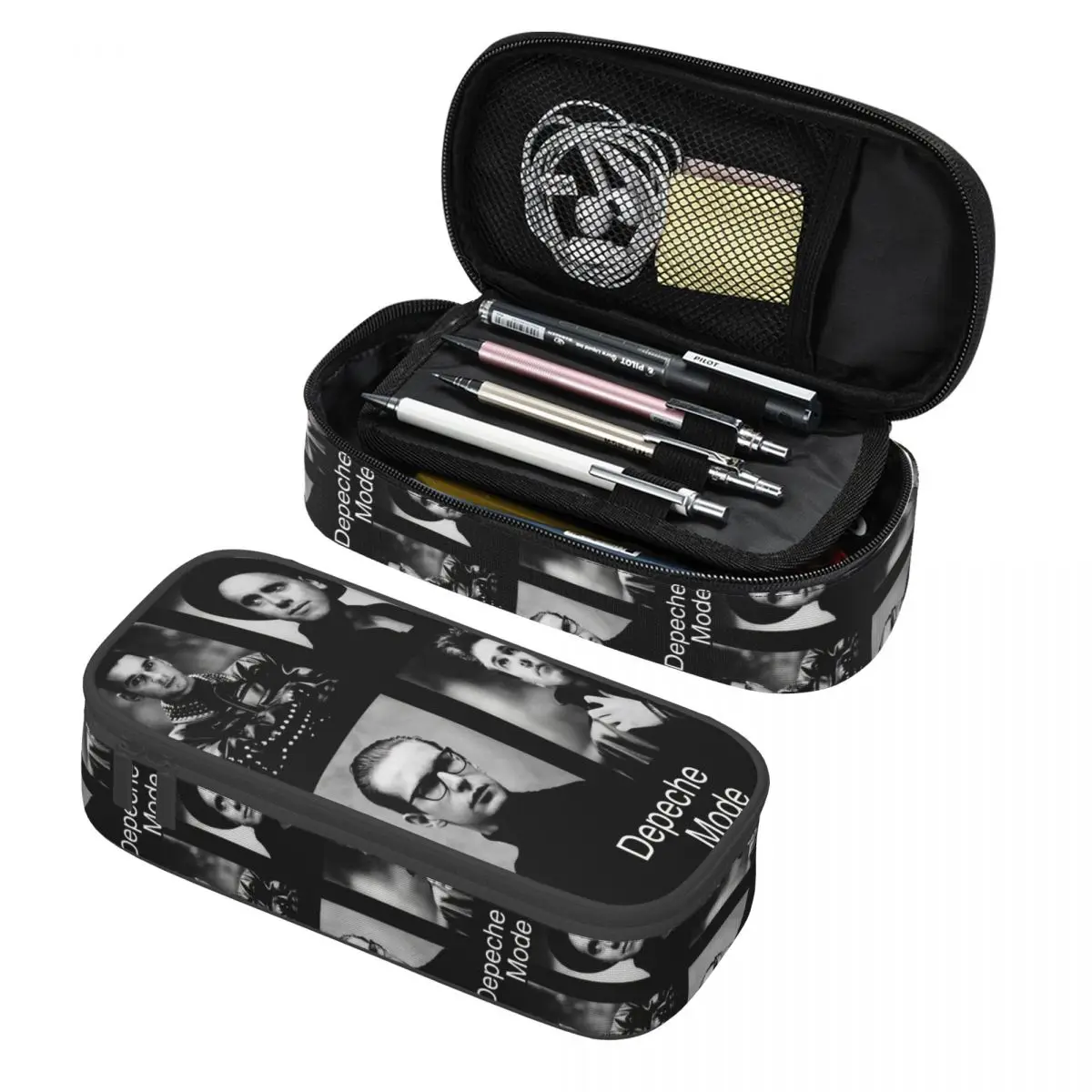 

Индивидуальные милые электронные пеналы для карандашей в стиле рок Depeche для девочек и мальчиков, большая сумка для хранения ручек, коробка, канцелярские принадлежности