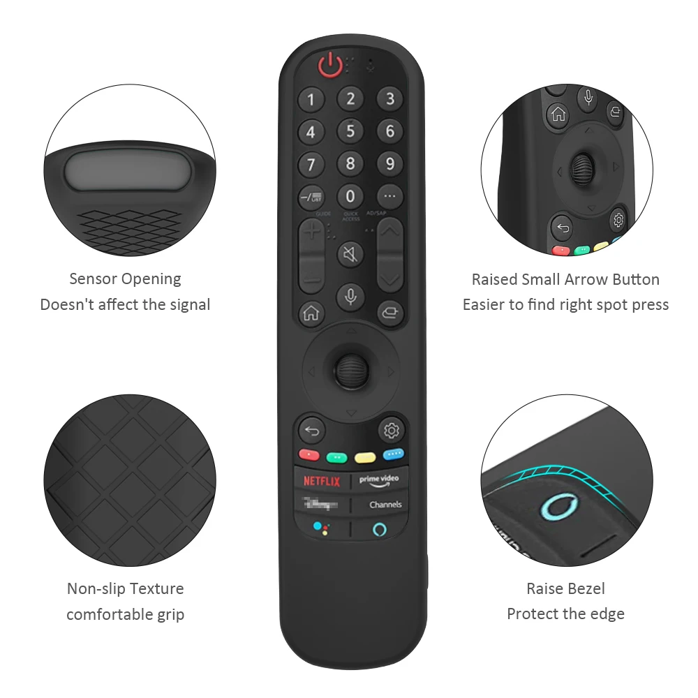 AN-MR21GA Remote Control Silicone Protective Cover LG Smart TV AN-MR21/MR21GC Shockproof Washable Remote Control Soft Case silicone remote case silicone remote cover silicone remote sleeve remote controller cover silicone case protector