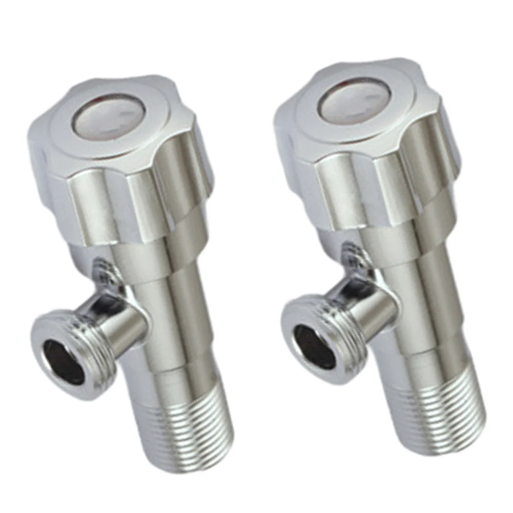 

Triangle Valve Stainless Steel Hot Cold Inlet Valve Bathroom Faucet Stop Valve Kitchen Sink Toilet Water Pressure Regulator