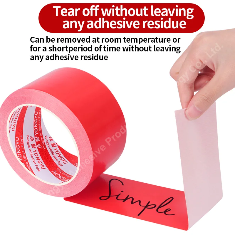 Industrial Grade Red Pipeline Tape - Durable, Waterproof, Flexible, Residue-Free, UV Resistant