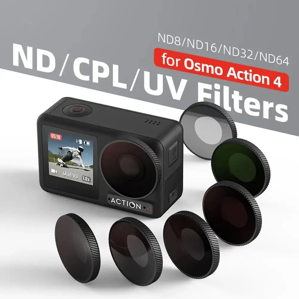 Nd Cpl Filtro Per Obiettivo Uv Trasmissione Ad Alta Luce Accessorio Per Filtro Per Obiettivo True Color Compatibile Per Fotocamera Dji Osmo Action 4
