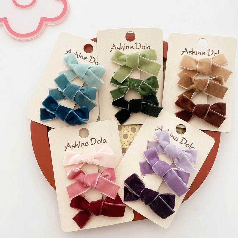 Korean Bows Girls Hair Girl Hair Bow Set 8 Bow Girl Clips Kids