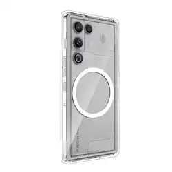 Translucent Shockproof Phone Case with Matte Frame and Magnetic Wireless Charging Back Cover for RedMagic 11 Air (Magnetic - Clear)