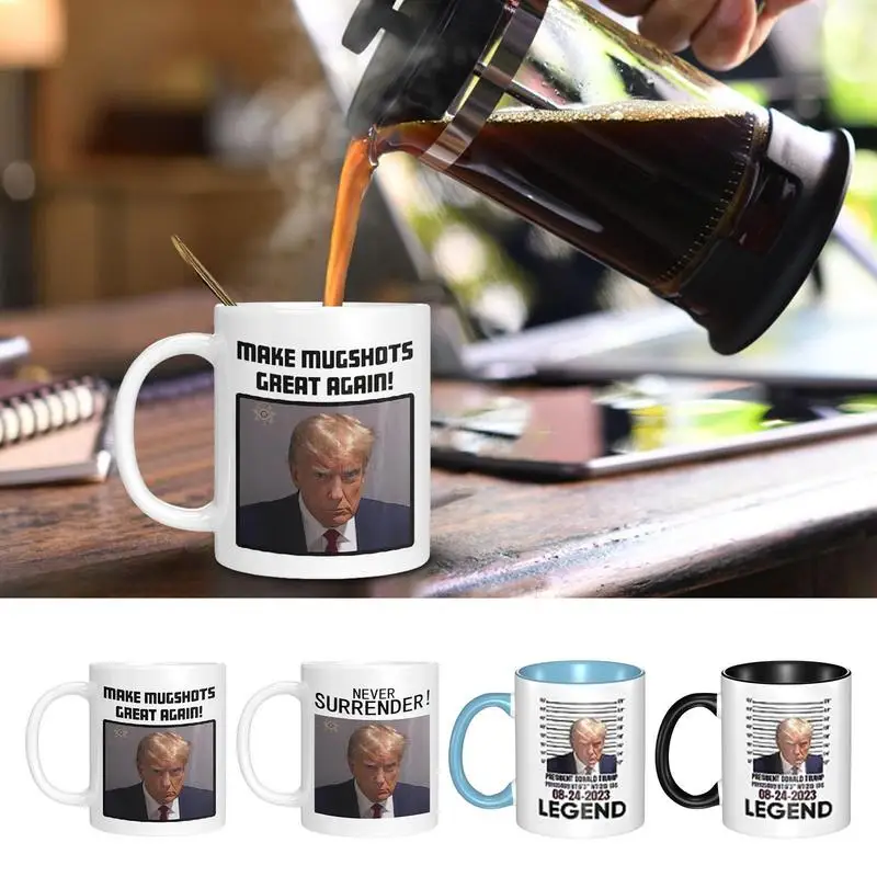 

Кофейная керамическая кружка с изображением Трампа, никогда не уронитесь