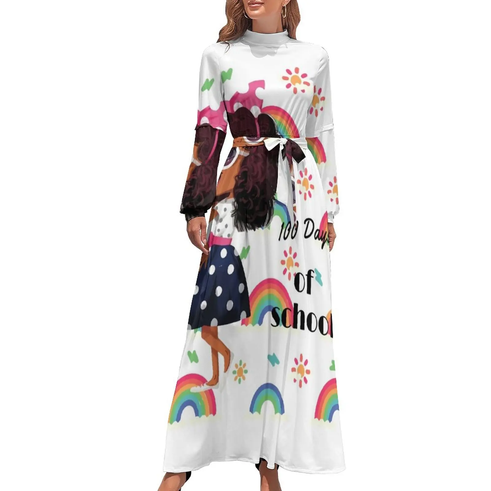 Adorable 100 Days of School Girls Dress - Perfect for the 100th Day of School Outfit Long Dress dresses for woman 2024