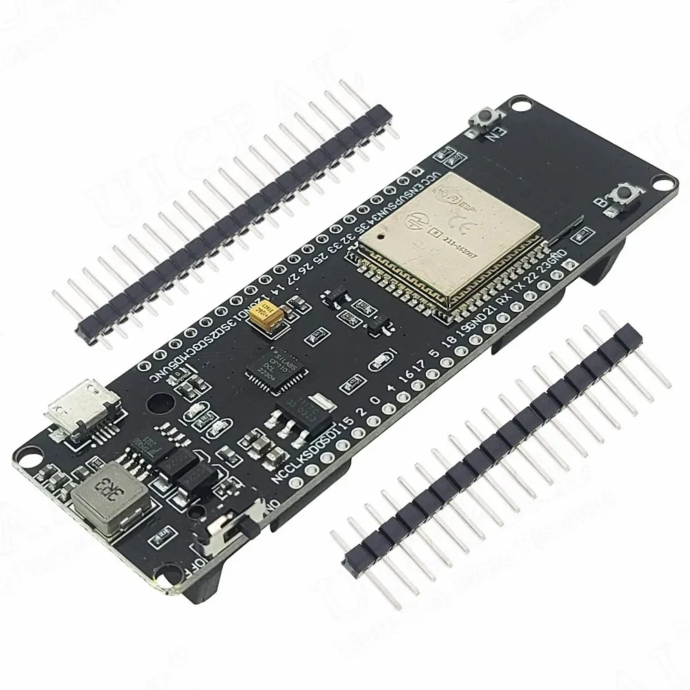 BT 2.4G WLAN-Modul ESP-32 Entwicklungs-Lernplatine mit 18650 Batteriehalter ESP32-32 CP2102 Serieller USB Micro
