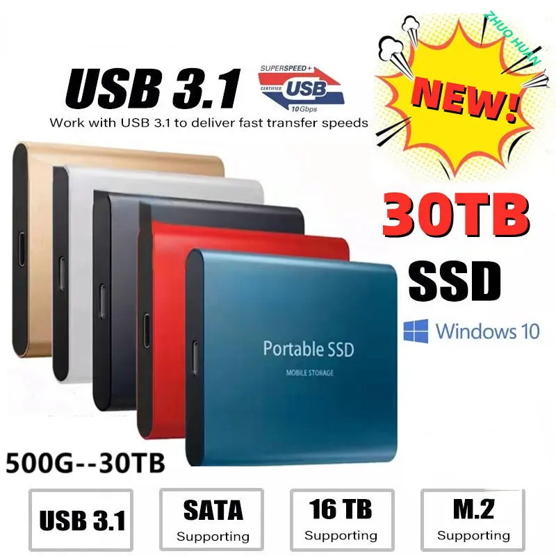 Sudán Lubricar ballet SSD 500GB 1TB disco duro externo tipo C de alta velocidad USB3.1 2TB 4TB  8TB SSD almacenamiento portátil HD disco duro para portátil| | - AliExpress