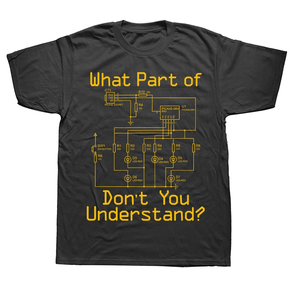 Lustiges Elektriker-Schaltplan-T-Shirt für Ehemann und Vater, Herren-Mode, Lässiges T-Shirt, Locker Geschnittenes Oversize-Streetwear-T-Shirt
