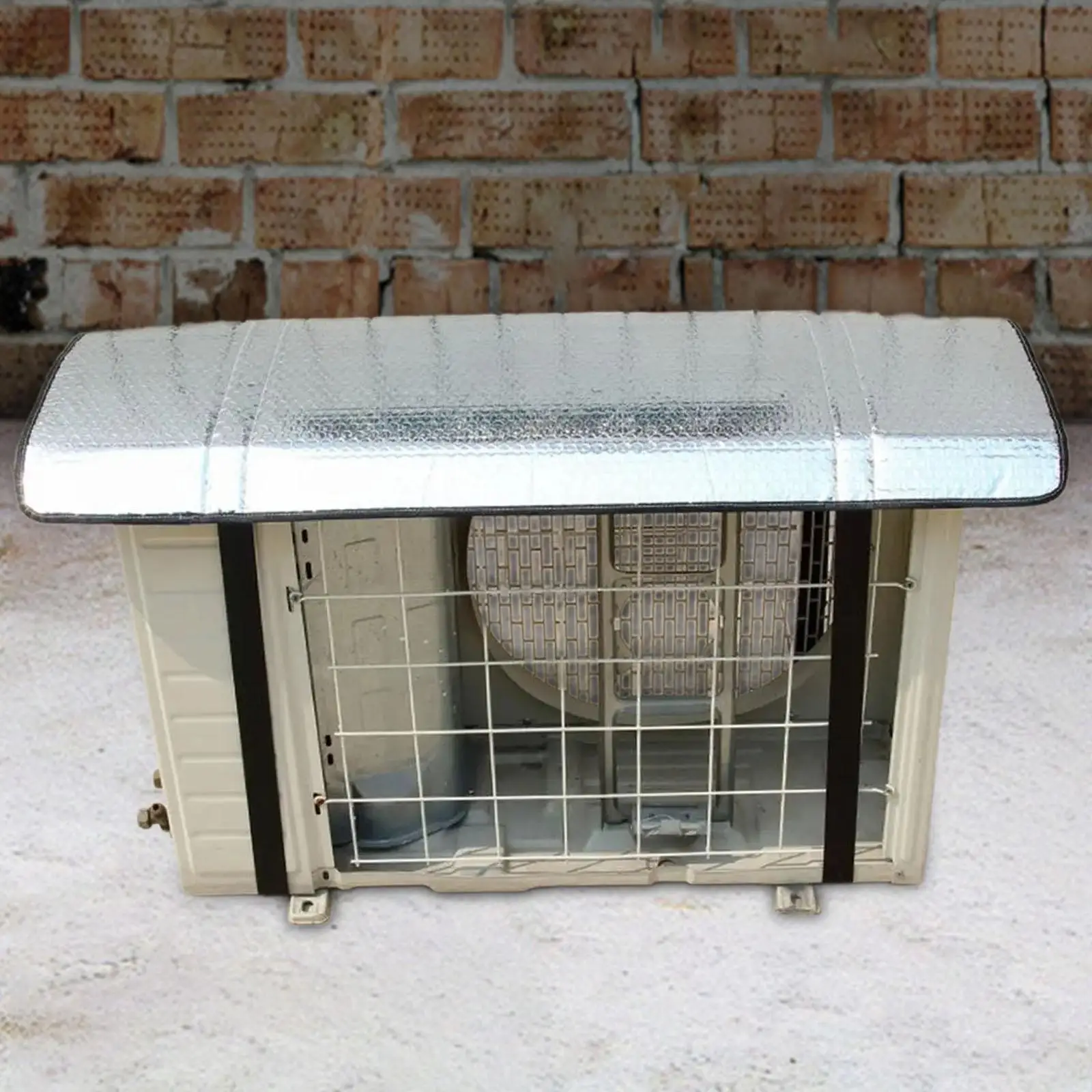 Air Conditioning Cover Rainproof Punch Strap Design for Outdoor Summer