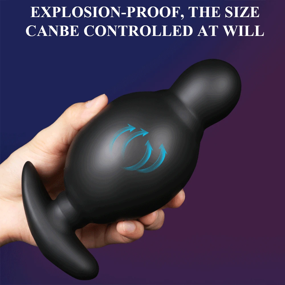 Vibratore anale gonfiabile massaggiatore prostatico anal plug_voghion.com