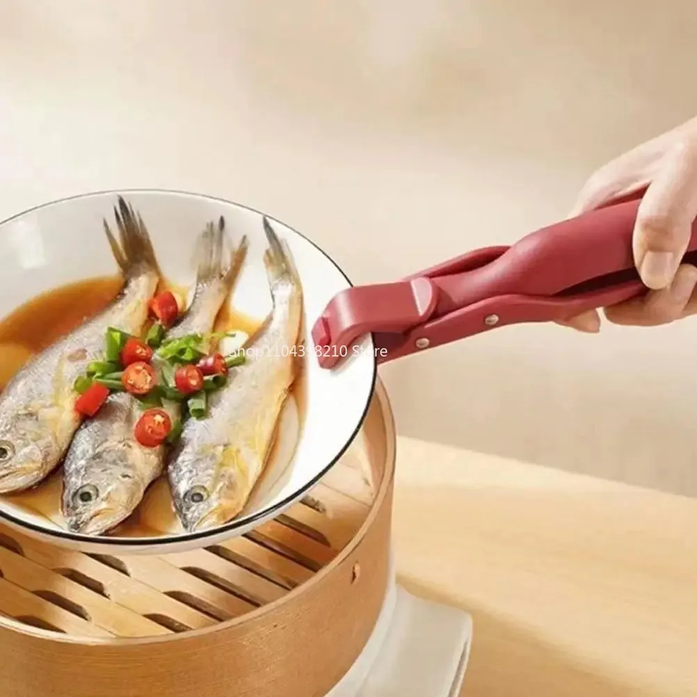 Anti-scald Clip Silicone Kitchen Anti Scald Plate Bowl Dish Pot Holder Anti-hot Clip Lifter Kitchen Accessories Gadget ﻿2024 1