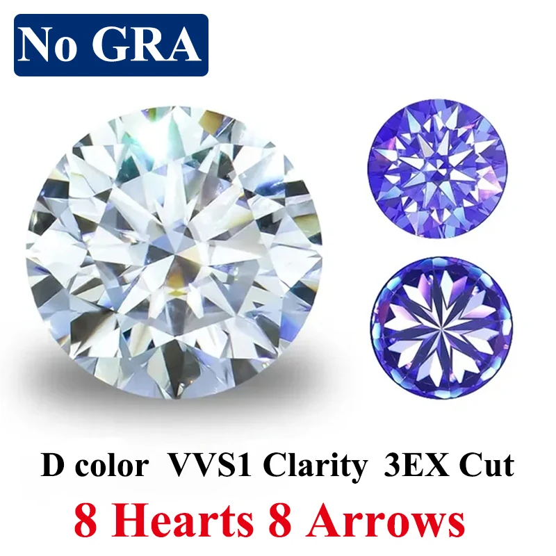 DJMAX ロシアン カット モアッサナイト ルース ストーン 0.1-30