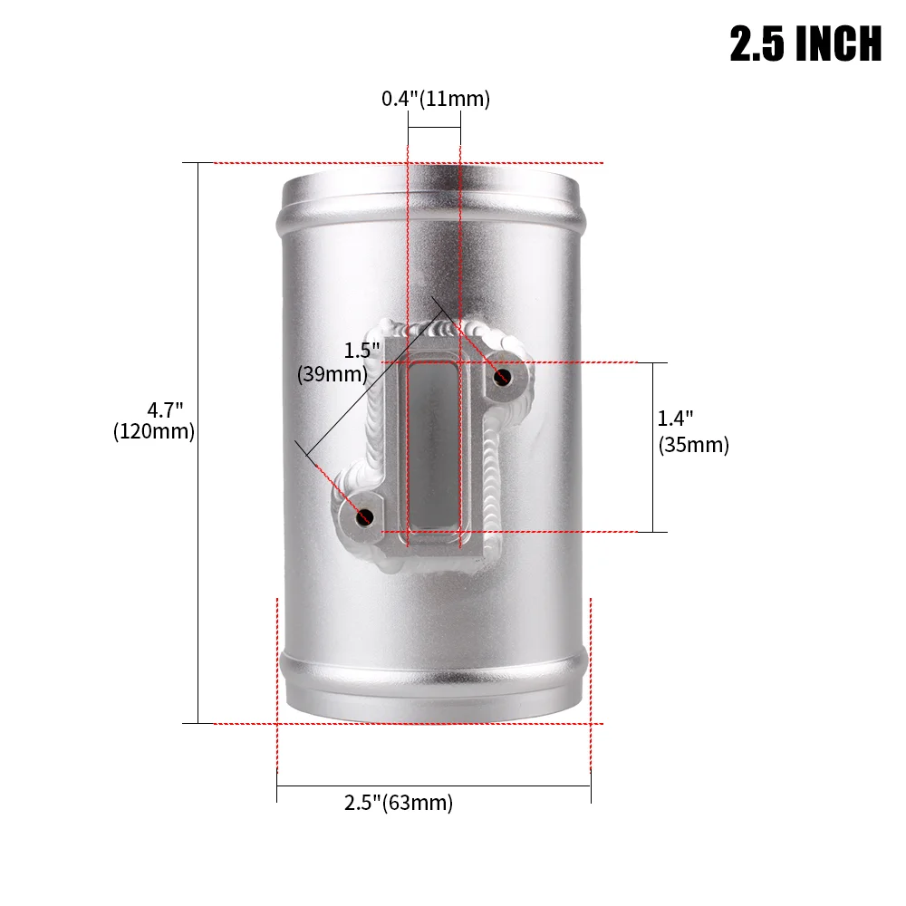 Neue 63/70/76mm Auto Luftmassen Sensor Adapter MAF Lufteinlass Meter Montieren Basis Für VW Nissan Für Honda Für Ford 2,5 "2,75" 3" MAF006 – Detail 6