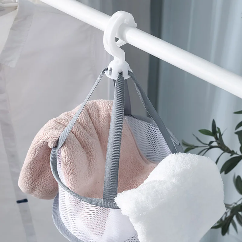 Mini Make Up Tool Drying Basket Hanging Underwear Net Pocket Thickened Anti-Deformation Cardigan Drying Rack Socks Drying Bag 4