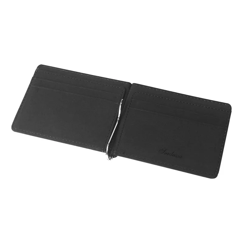 Fashion Men Wallet Short Skin Wallets Purses PU Leather Money Clips Sollid Thin Wallet Men Purse ID Credit Card Cash Holder 4