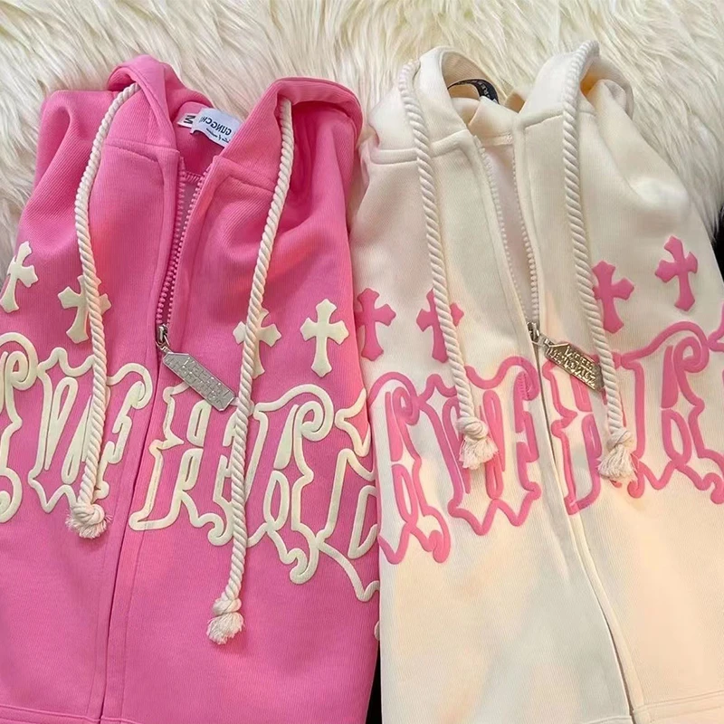 loose zip up hoodie