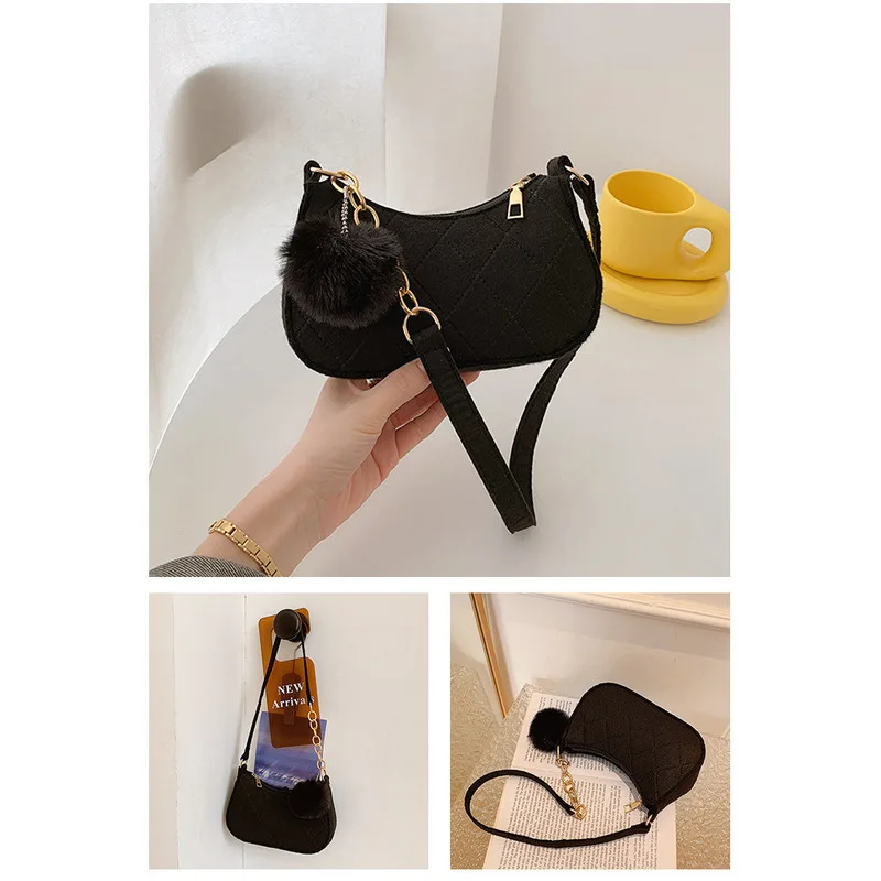 Leisure Women's Summer Fresh Trendy Underarm Temperament and Texture One Shoulder Fashionable Small Square Bag_voghion.com