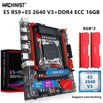 MACHINIST X99 마더보드 세트 키트, Xeon E5 2640 V3 CPU LGA 2011-3 프로세서, 16G = 2*8G DDR4 ECC RAM 메모리, NVME M.2 SATA WIFI RS9