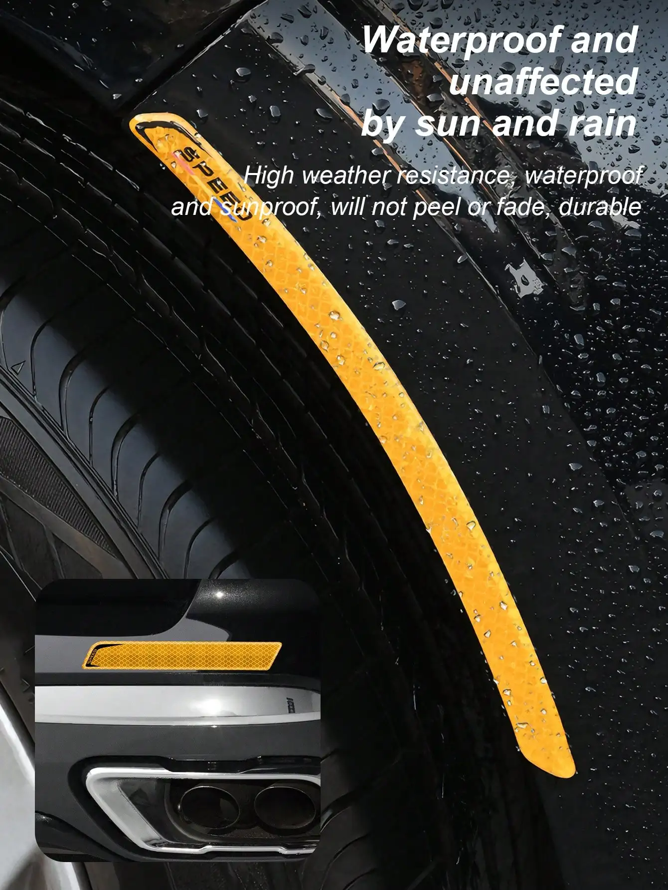 자동차 휠 림 반사 스티커 고시인성 안전 데칼 충돌 방지 보호대