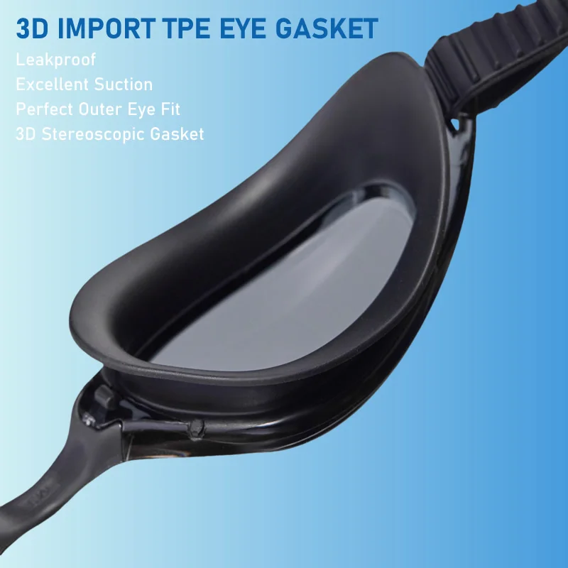 Professional Racing Swimming Goggles Men Women HD Anti Fog Bayer Lens Replaceable Nose Pad