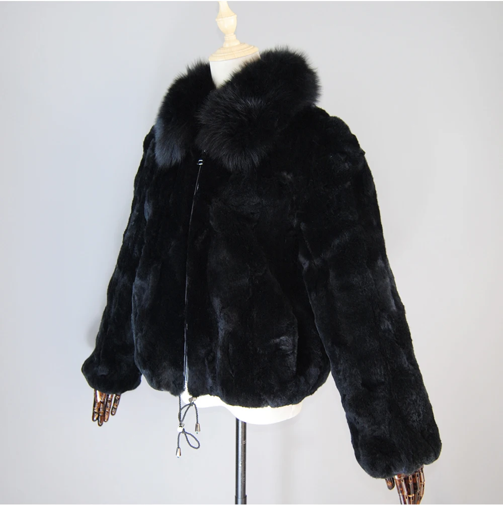Rex Rabbit Fur Coat | Slim Fit Natural Fur Jacket For Women Winter Outerwear