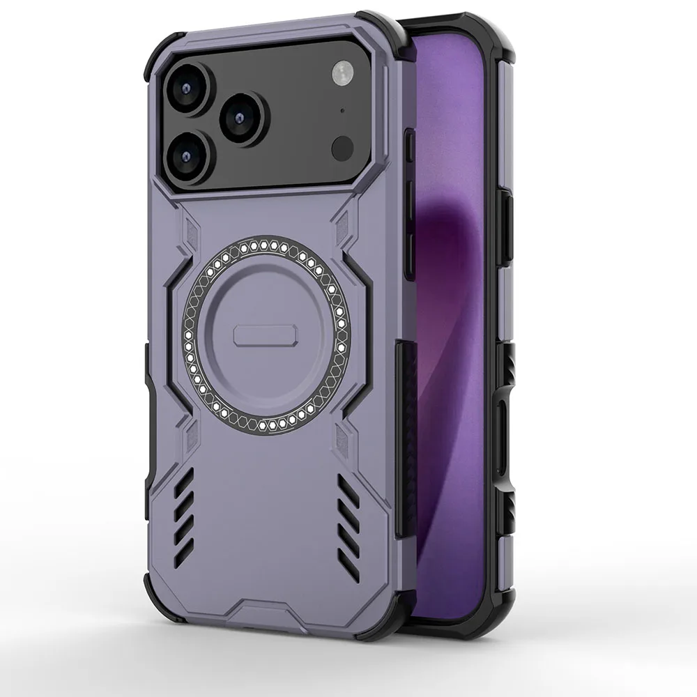 Shockproof Magnetic Armor Phone Case with Bumper Protection
