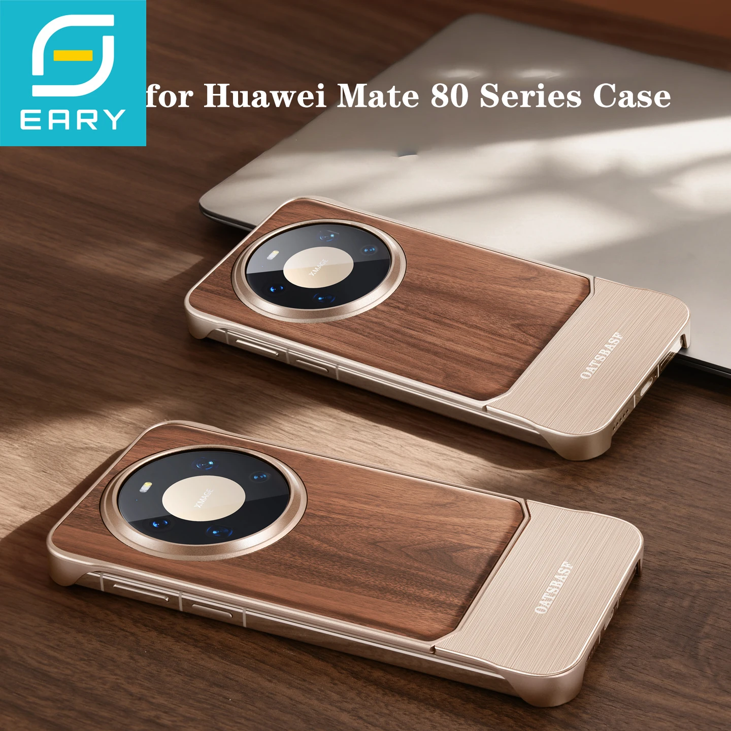 Eary Solid Wood Shockproof Phone Case - Frameless & Anti-Drop Protection Cover