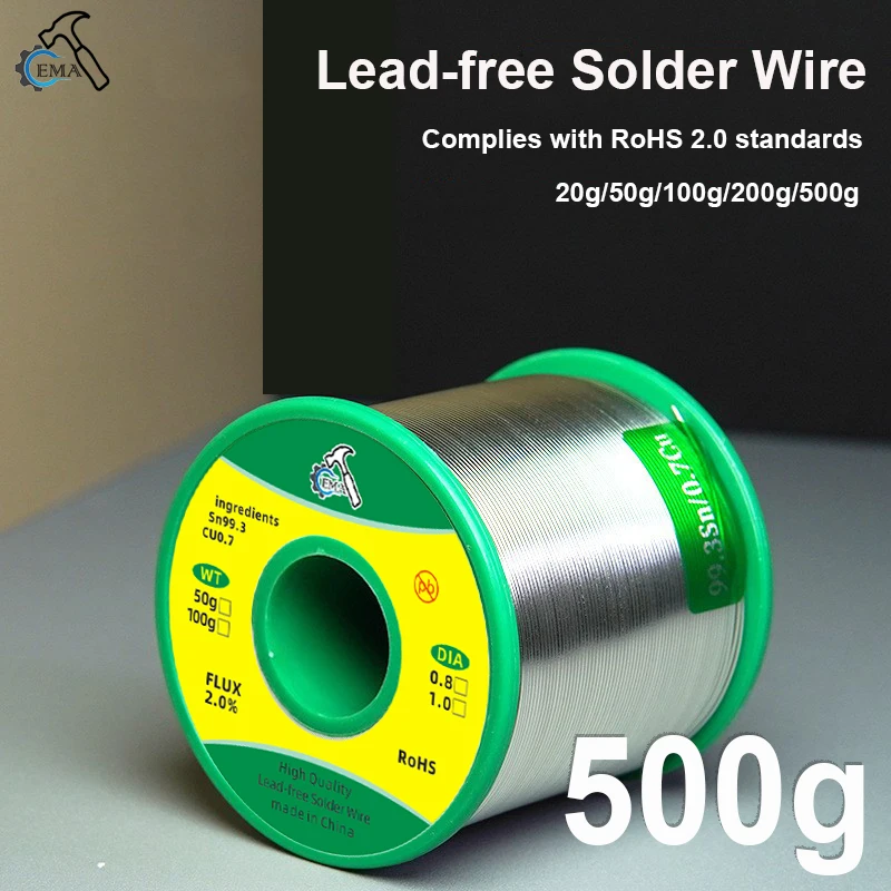Sn99.3/Cu0.7Lead-freeSolderWireHighPuritySolderingWireRollforElectronicRepairEnvironmentalProtectiontinWireFlux