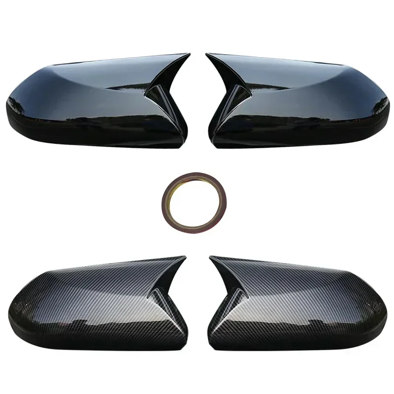 Carbon Fiber Look Rearview Mirror Cover Trim Caps
