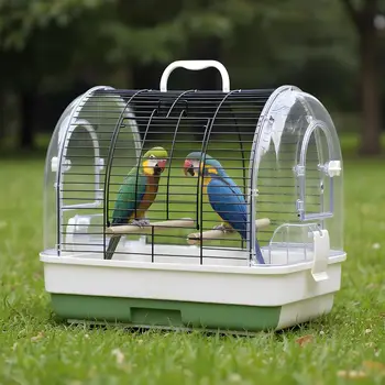 Budgie Cage,Bird Cages Metal Large Parakeet Parrot/Canary Portable to go out Travel Cage for Small Finch Cockatiel