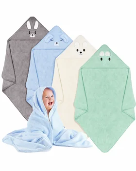 Asciugamano da Bagno per Neonati in Microfibra Ultra-Morbida, Design Cartone Animato, Alta Assorbenza, Unisex per Neonati e Bambini, Regalo Ideale per il Doccia