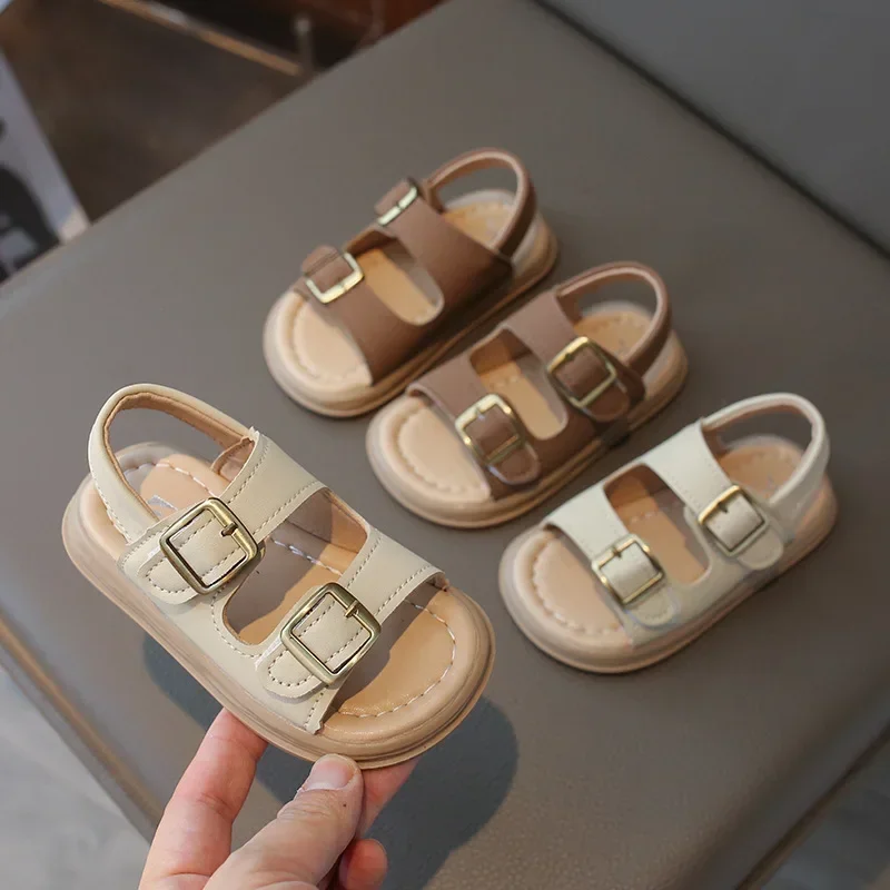 2024 Children Sandals for Girls and Boys Summer Fashionable Korean Style Comfortable Soft Sole Casual Cute Baby Beach Shoes 2