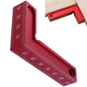 Right Angle Ruler Clear Scale Angle Square Aluminum Alloy 90 Degree Square Layout Tool Angle Measuring Woodworking Ruler