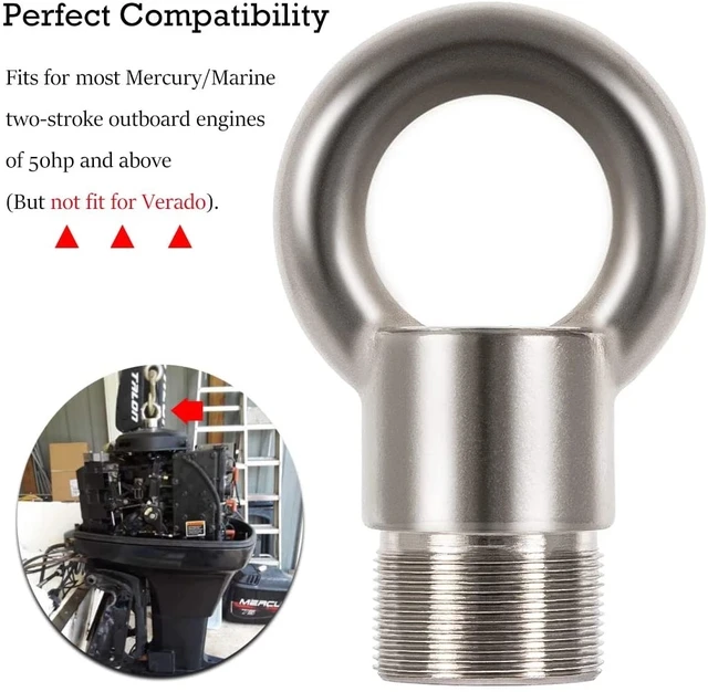 Attrezzo Occhiello Sollevamento Motori Fuoribordo - Acciaio SS304, Filettatura 1-1/2'' - Foto 6