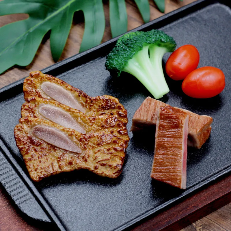 1Pcs Simulation Steak PVC Fake Food Model Barbecue Western Restaurant Window Display Props Kids Toy Artificial Meat Party Decor kitchen food toys food model food photography props