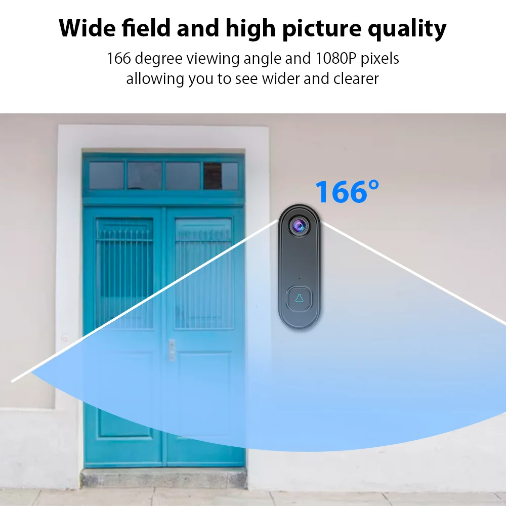 Universal - Sonnette sans fil avec appareil photo HD1080P WiFi Smart  Sonnette infrarouge vision nocturne extérieur sans fil sonnette pour maison  intelligente