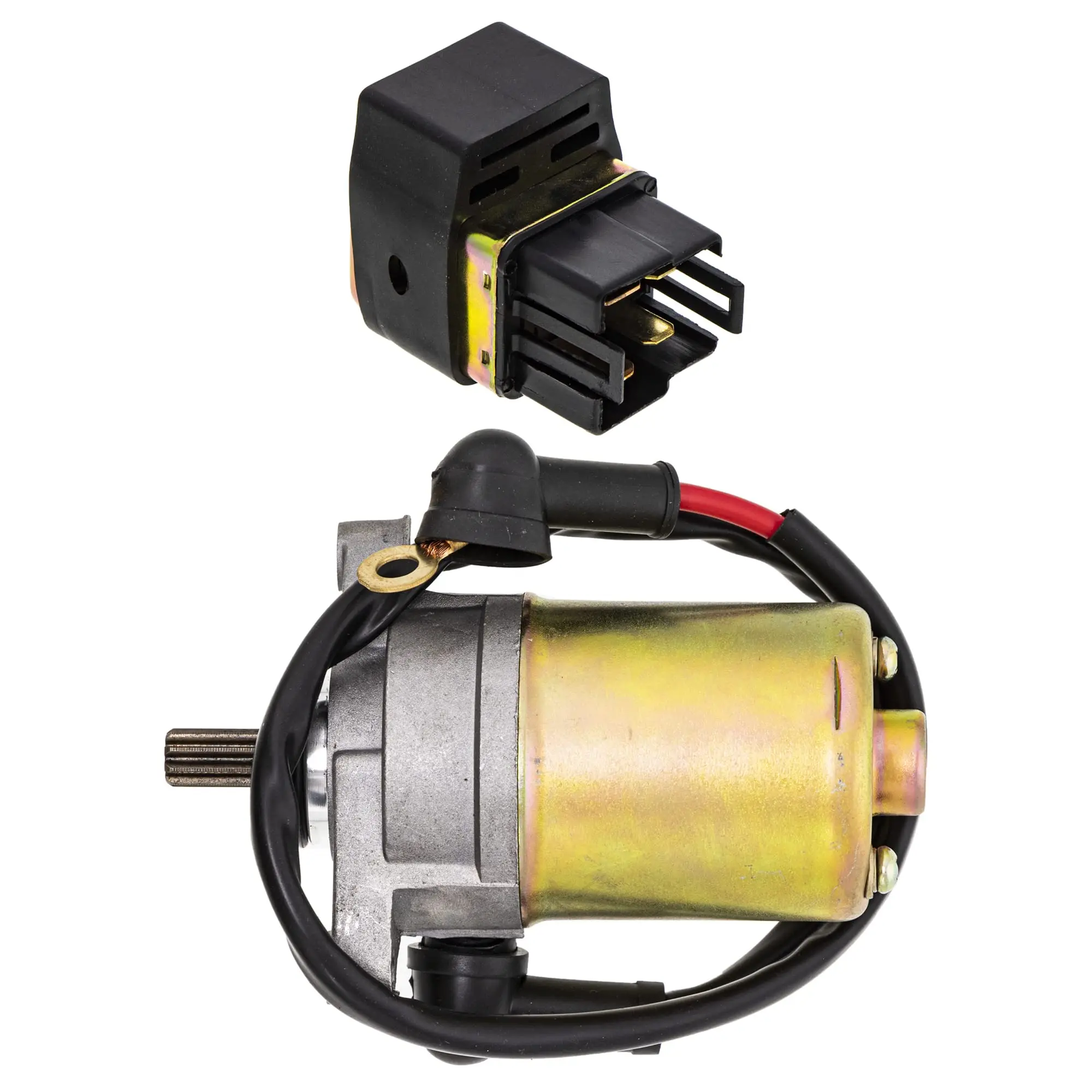 Starter Motor & Relay Kit For Polaris Predator Outlaw 50 0451692 0454951 0453488 ATV