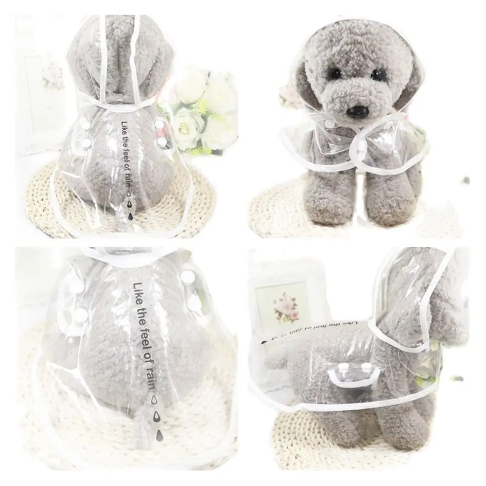 Summer Transparent Pet Dogs Raincoat PVC Waterproof Rain Coat Pet Articles Cat Raincoats Rainwear Pet Products Clothing