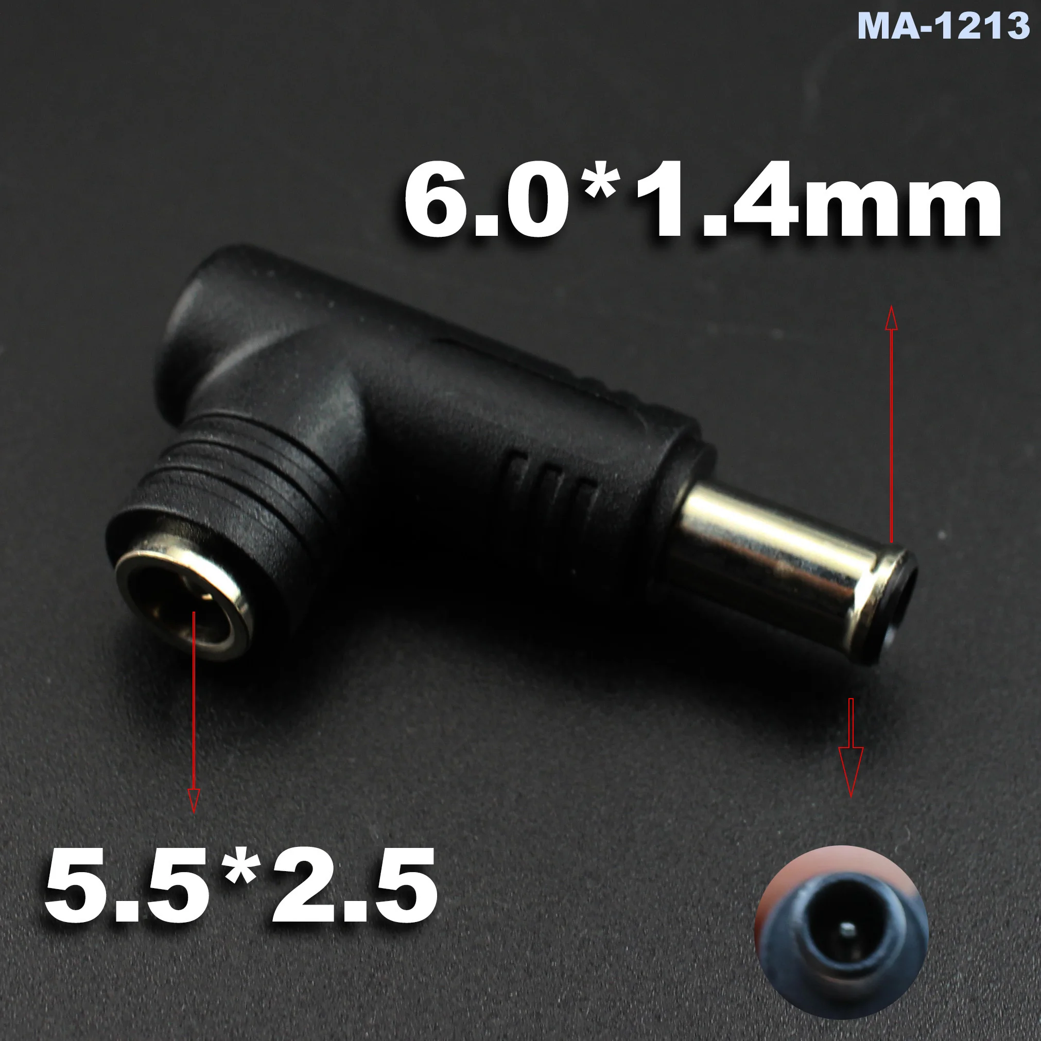 1pc Laptop DC 5,5x2,5 weiblich interface buchse Anschlüsse zu 6,0x0,6 6,0x1,4 6,3x3,0 7,4x5,0 7,9x5,5 stecker power adapter – Detail 6