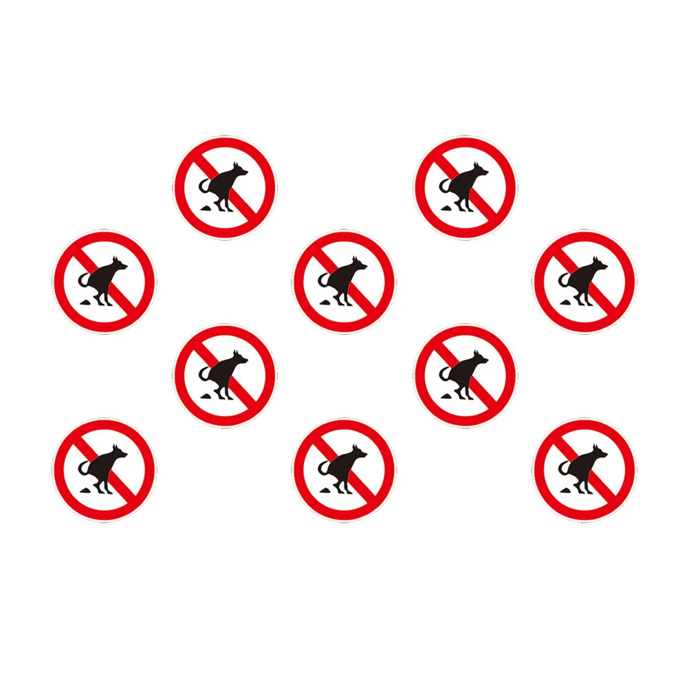 Sign No Dog Sticker Poop Pet Pooping Signs Yard Decal Warning Peeing Pee Waste Lawn Funny Pets Window Allowed Car Dogs Business trespassing sign
