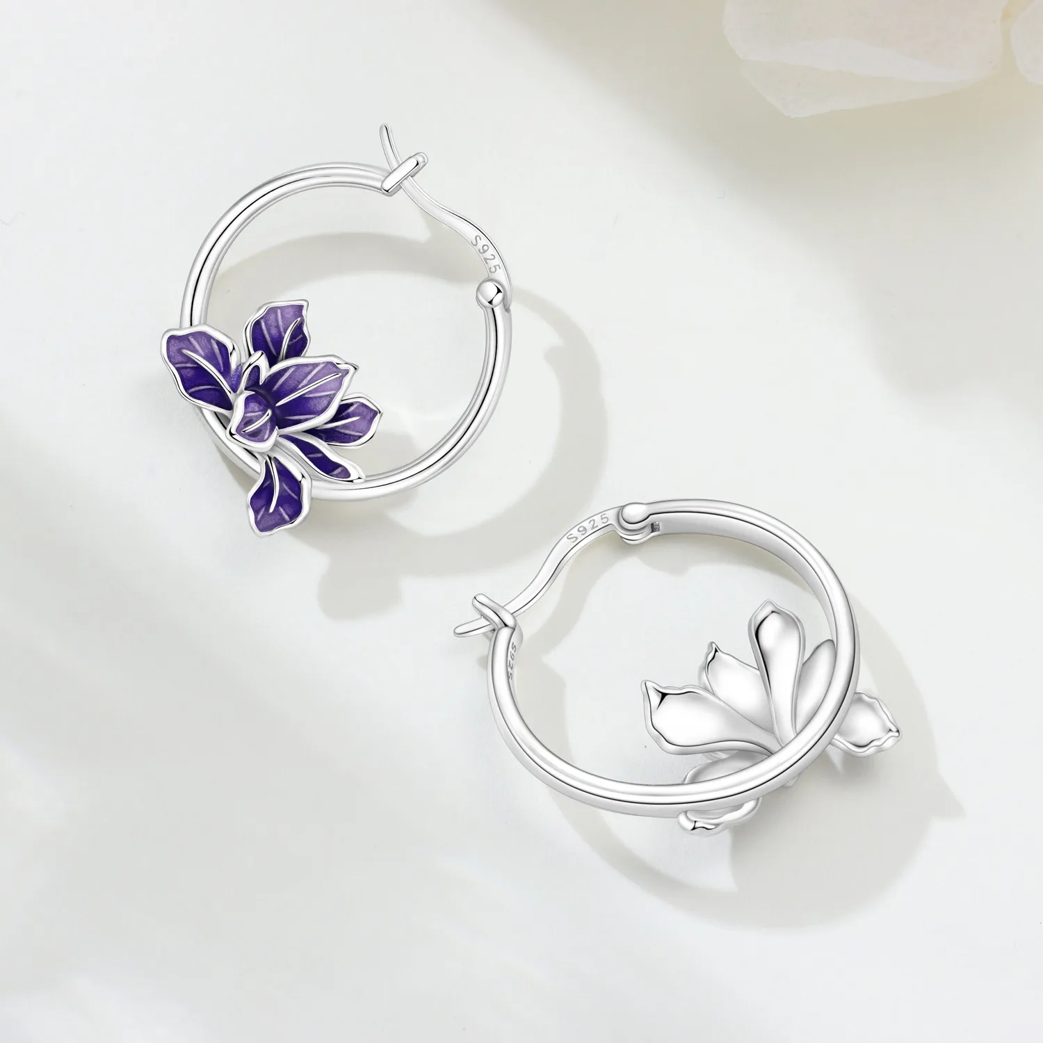 Original einfache Creolen aus 925er-Sterlingsilber mit Tiermotiv, niedlicher Panda auf Bambus, edler Schmuck, Geschenke für Frauen, Geburtstagsfeiern – Detail 39
