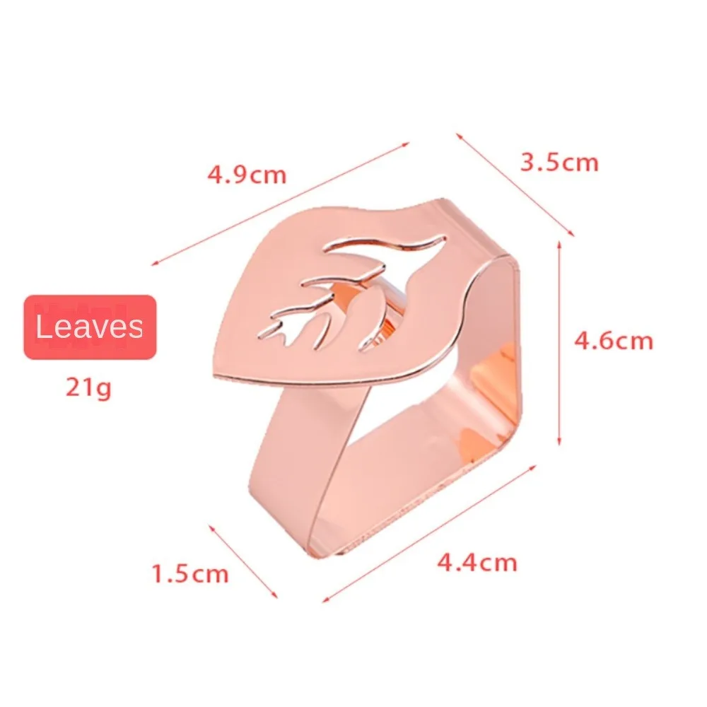 4Pcs Stainless Steel Tablecloth Clips Leaf Shape Picnics Table Cloth Cover Clamps Rose Gold Silver Dining Table Decor