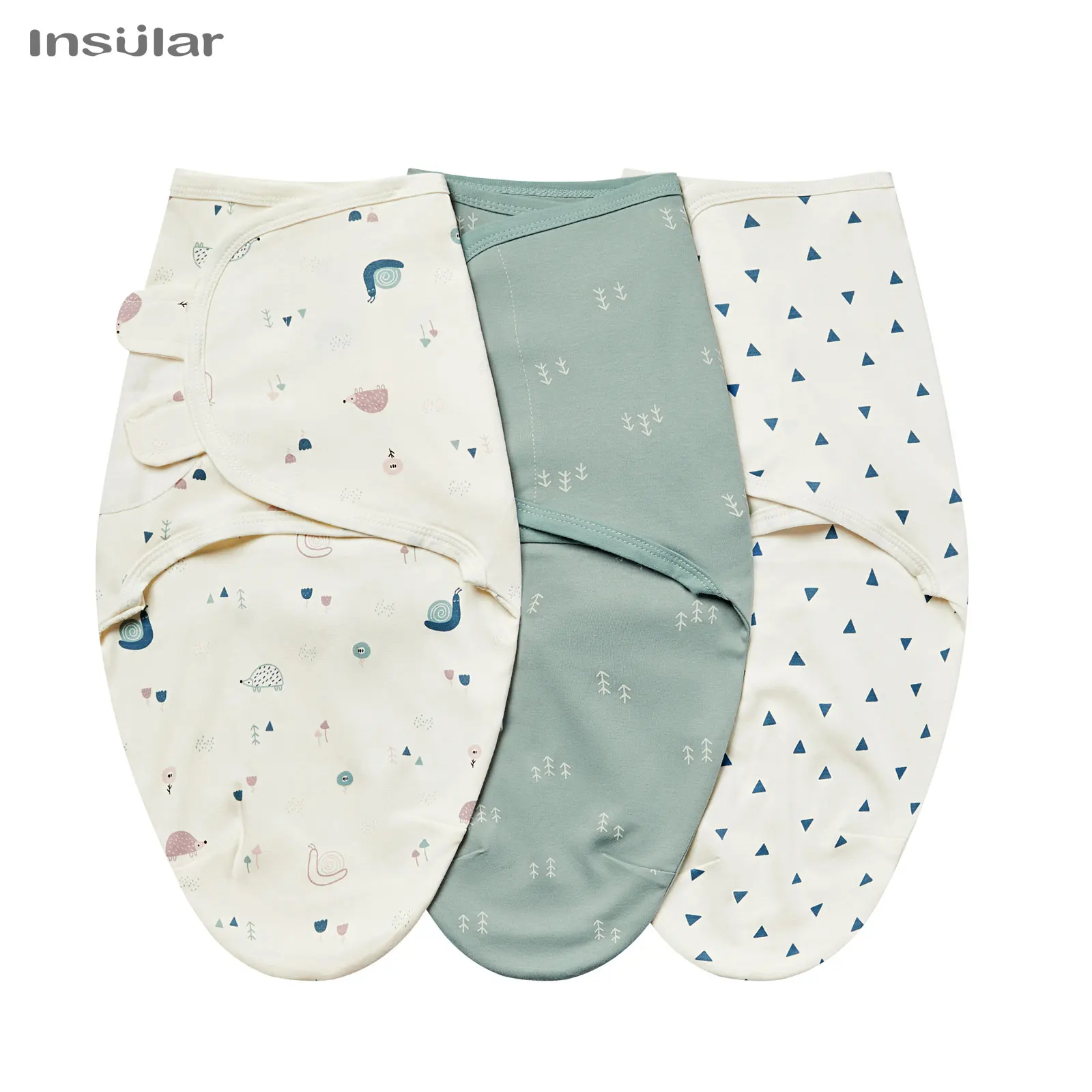 3 pezzi carino neonato coperte fasce Set 100% cotone ragazzi ragazze fasciatoio regolabile fasciatoio per 0-6 mesi