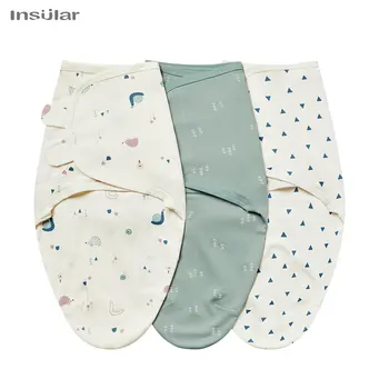 3 pezzi carino neonato coperte fasce Set 100% cotone ragazzi ragazze fasciatoio regolabile fasciatoio per 0-6 mesi