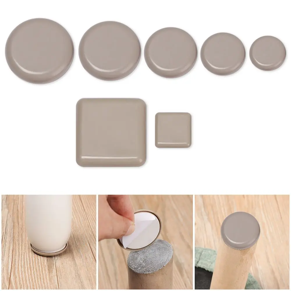 

4pcs Round Home Chair Fittings Table Sofa Bumper Self-Adhesive Floor Protector Anti Noisy Furniture Leg Slider Pads Slip Mat