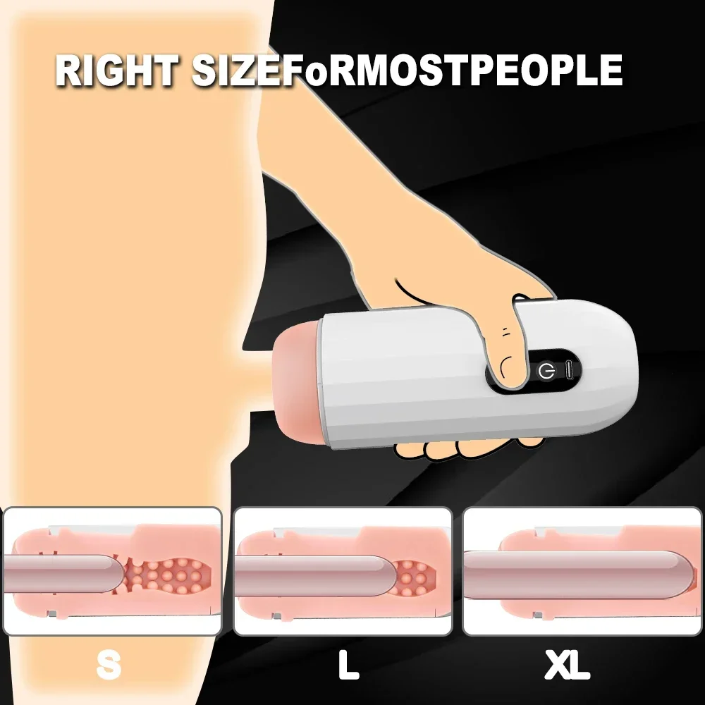 Automatic Sucking Male Masturbator Vibration Blowjob Machine Masturbation Cup Pocket Pussy Penis Pump SexToy Adult Goods For Men_voghion.com