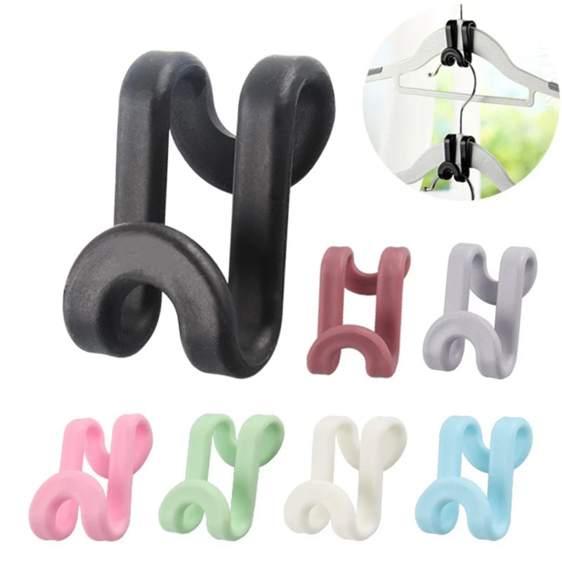 Clothes Hanger Connector Hooks, 50pcs Extra Large Size Space