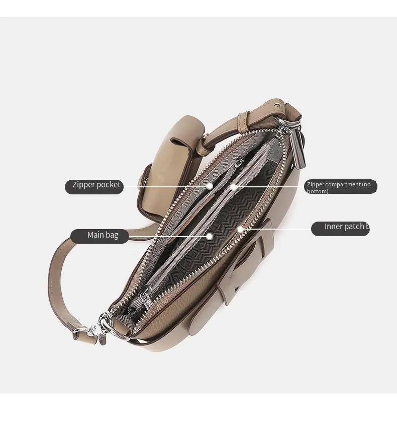 New fashion high-grade messenger bag fashion leather handbag match all niche ins design underarm Women's shoulder bags