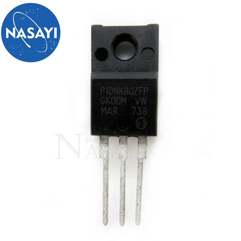 

5 шт. P10NK80ZFP P10NK80 TO-220F
