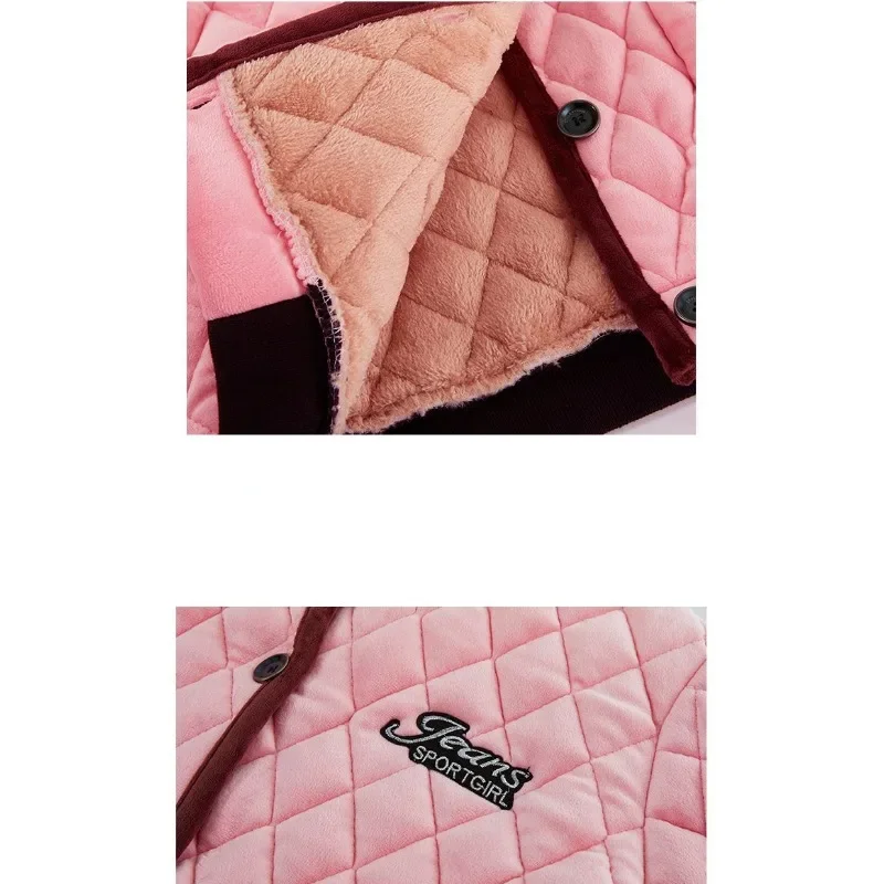 Women Winter Homewear Triple Thick Padded Cotton Sleep Clothes Flannel Loungewear Coral Fleece Famale Pajamas Warm Jacket Set